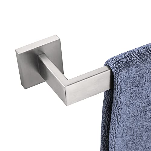 KOKOSIRI 20-Inch Single Towel Bar, Bathroom Kitchen Towel Holder, Wall Mounted SUS304 Stainless Steel Towel Rack, Brushed Nickel, B4003BR-L20 - color: Brushed Steel, size: 20-Inch