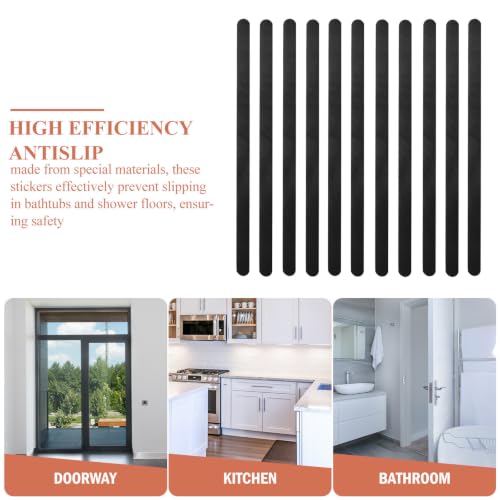 balacoo 24pcs Non Slip Bathtub Strips Anti Slip Shower Stickers Pe Material No Residue Installation Easy Application for Bathtub and Stairs Safety Bathroom Decor