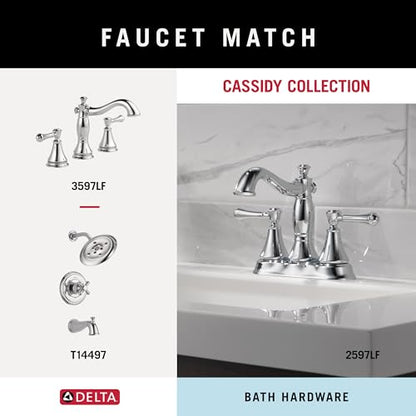 Delta Hand Towel Holder | Square Polished Chrome Ring for Hanging Towels in Kitchen, Bathroom | Cassidy Accessories
