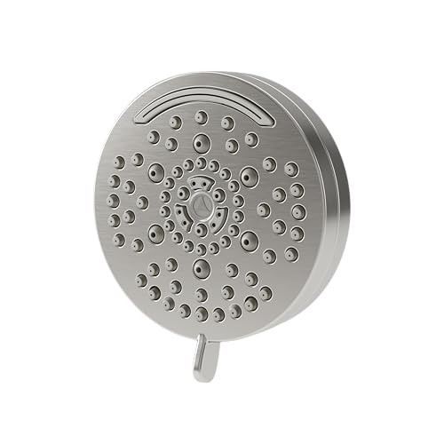 Symmons HydroMersion Contemporary 4 Inch Multifunction High Pressure 7 Mode Round Adjustable Showerhead in Satin Nickel - color: Satin Nickel, size: Multifunction