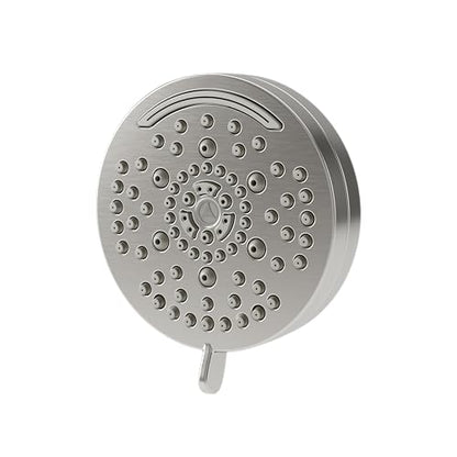 Symmons HydroMersion Contemporary 4 Inch Multifunction High Pressure 7 Mode Round Adjustable Showerhead in Satin Nickel - color: Satin Nickel, size: Multifunction