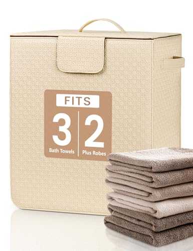 Towel Warmer Bucket - Hot Towel Warmer for Bathroom & Home Spa, Fits 3 Oversized 40"x70" Towels/Bathrobes/Blankets, Auto Shut Off & Adjustable Timer (Upright- Geometric Weave Style) - size: Upright- Geometric Weave Style