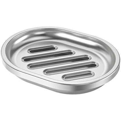 Stainless Steel Soap Dish, Large Double Layer Soap Holder Drip Tray | Metal Bar Soap Dish for Bathroom, Shower, Kitchen Sink Counter, Container for Sponges, Steel wool, Scrub brushes, Anti-Rust - color: Striped