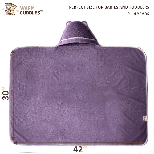 Premium Toddler Towels with Hood - Extra Soft Rayon from Bamboo Toddler Bath Towel (Purple) - color: Purple