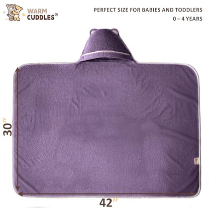 Premium Toddler Towels with Hood - Extra Soft Rayon from Bamboo Toddler Bath Towel (Purple) - color: Purple