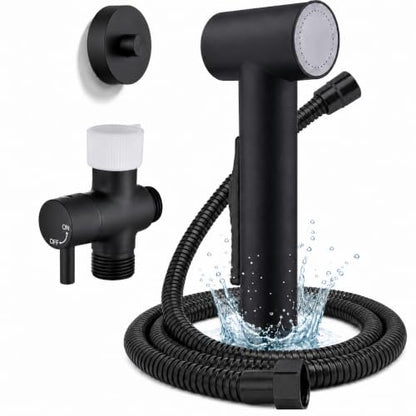 Handheld Bidet Sprayer for Toilet with Magnetic Wall Holder (Matte Black) - color: Matte Black