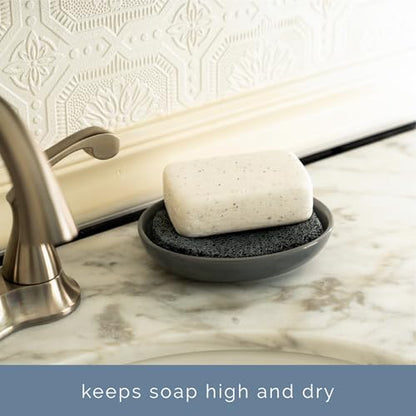 S&T INC. Bar Soap Holder, 4 Pack, 2.9" x 4.4", Dark Grey | For Soap Dishes in Kitchen and Bathroom, Cut-To-Fit, Keep Bar Soap High to Dry, Easily Rinses Clean - color: Grey, size: 4 Pack