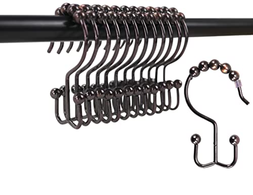 Iconikal 12-Pack Shower Curtain Double-Hooks Oil Rubbed Bronze