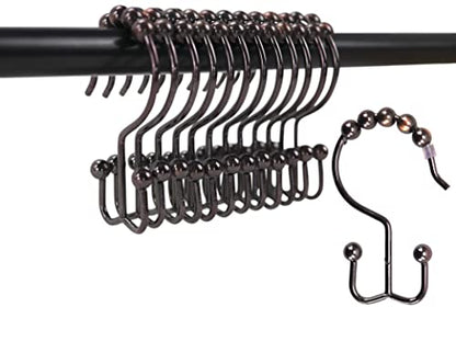 Iconikal 12-Pack Shower Curtain Double-Hooks Oil Rubbed Bronze