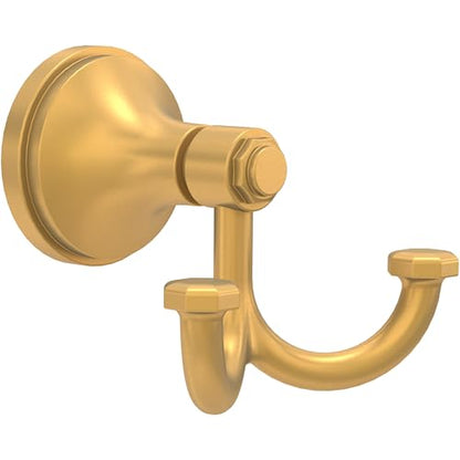 Franklin Brass Woodruff (1-Pack) Towel Hooks Satin Gold Double Bathroom J Hooks Wall Mounted for Robes & Towels Hand Towel Hook Holder Kitchen, Bathroom Accessories WDRF35-SG - color: Satin Gold