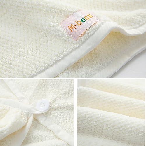 M-bestl 2 Pack Microfiber Hair Towel Wrap with Button to Dry Hair Quickly | Hair Drying Towel , Absorbent and Soft,Anti-frizz Towel (Beige&Beige) - color: Beige&beige