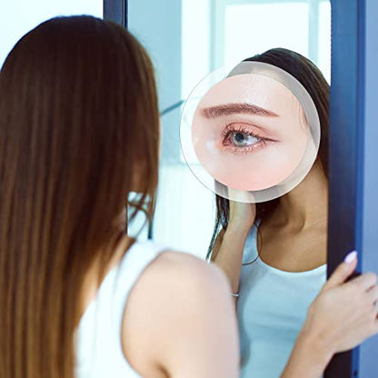 MIYADIVA 30X Magnifying Mirror Suction Cup for Easy Mounting, Use for Makeup Mirror, Travel Stick on Shower Mirror for Plucking Eyebrows 6 Inch | Magnifying Makeup Mirror for Eyebrow Plucking, Eyeliner Detail Makeup, Strong Suction Cup, Precision Tweezer,