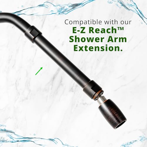 High Sierra® Classic™ Solid Metal 2.0 GPM Award Winning, High Pressure Shower Head. Patented Nozzle Never Clogs. Long Nut Hides Shower Arm Threads. Oil Rubbed Bronze Finish - color: Oil Rubbed Bronze, size: 2 GPM
