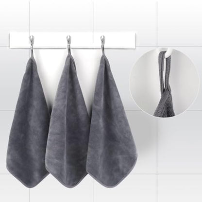 KinHwa Reusable Microfiber Face Towels Makeup Remover Cloths Quick Dry Soft | Facial Washcloths Gentle for Sensitive Skin Reusable Alternative to Disposable Face Wipes 3 Pack Gray - color: Gray, size: 1 Count (Pack of 3)