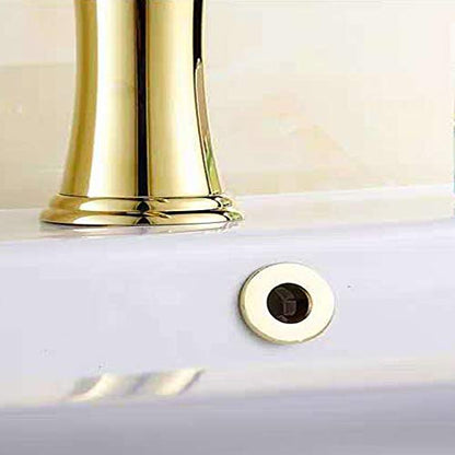 Sink Basin Trim Overflow Cover Brass Insert in Hole Round Caps Gold - color: Gold 1 Pc