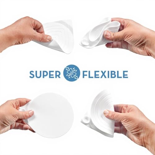 Drain Hair Catcher & Stopper Combo – Tub ShowerRing + StopRing Set for Bathtub & Sink | Stainless Steel Strainer + Silicone Drain Plug | Clog-Free, Universal Fit (White, 2 Pack) - color: White