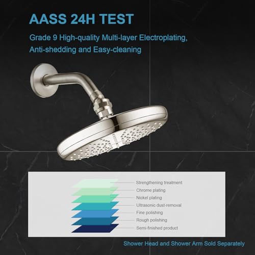 OFFO Shower Head Swivel Ball Adapter, Brushed Nickel All Metal Adjustable Shower Arm Extension Connector Universal Showering Component Solid Brass - color: Brushed Nickel