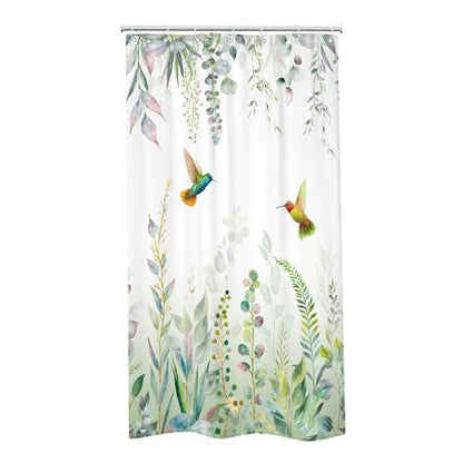 Small Stall Sage Green Eucalyptus Leaf Spring Bathroom Shower Curtain Set | 36"W x 72"H Plants Botanical; waterproof HD print, quick-dry fabric with 12 free hooks for easy hanging. - color: A-sage Green, size: 36"W x 72"L (Pack of 1)