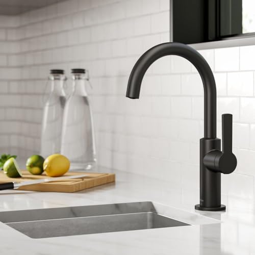 KRAUS Oletto Single Handle Kitchen Bar Faucet in Matte Black, KPF-2822MB - color: Matte Black, style: Bar Faucet