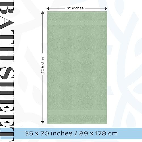 White Classic Luxury Bath Sheet Towels Extra Large | Highly Absorbent Hotel spa Collection Bathroom Towel | 35x70 Inch | 2 Pack (Green) - color: 11: Mint Green