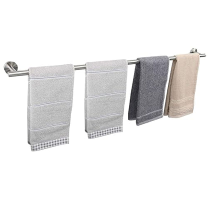TocTen Bath Towel Bar - Thicken SUS304 Stainless Steel Bathroom Towel Holder, Towel Rod for Bathroom Heavy Duty Wall Mounted Towel Rack Hanger (33IN, Brushed Nickel) - color: Brushed Nickel, size: 33IN