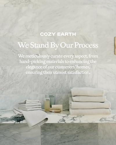 Cozy Earth Waffle Hand Towels, Mini Textured Waffle Weave Pattern | 60% Cotton 40% Viscose from Bamboo Hand Towels 20 x 30 Inches, Soft and Absorbent Terry, 2 Pack Light Grey - color: Light Grey, size: Hand Towel