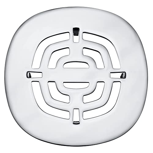 Bropury Easy-to-Install Snap-in Stainless Steel Shower Strainer Shower Drain Grid (Chrome) - color: Chrome