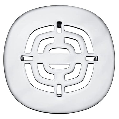 Bropury Easy-to-Install Snap-in Stainless Steel Shower Strainer Shower Drain Grid (Chrome) - color: Chrome