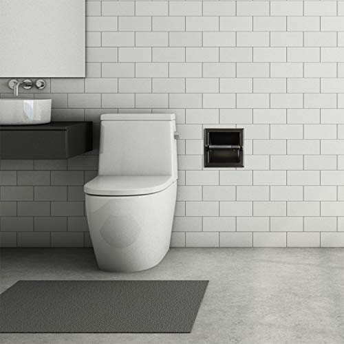 SENTO Recessed Matte Black Toilet Paper Holder, Wall Mounted Heavy Duty Metal Toilet Paper Roll Holder with Rear Mounting Bracket, in Wall, Easy Installation, Matte Black - color: Matte Black