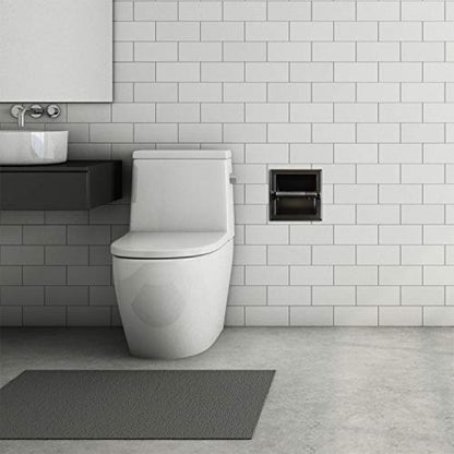 SENTO Recessed Matte Black Toilet Paper Holder, Wall Mounted Heavy Duty Metal Toilet Paper Roll Holder with Rear Mounting Bracket, in Wall, Easy Installation, Matte Black - color: Matte Black