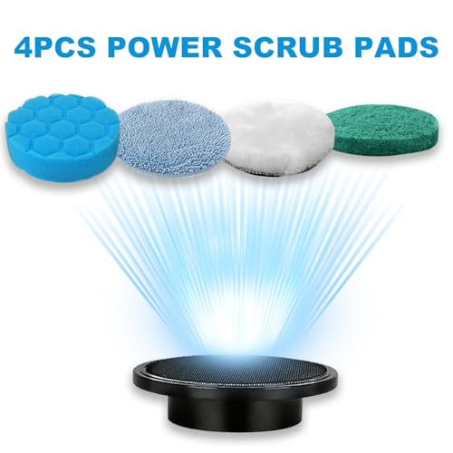 Brush Heads Set, 5 Pack 4 inches Cordless Electric Spin Scrubber Replaceable Brush Heads for Household Cleaning Brushes/Bathroom/Floor/Tile/Car - style: 5 PACK