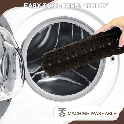 Bathtub and Shower Mats, 40x16 Inch Extra Large Non Slip Soft Bath Tub Mat with Suction Cups and Drain Holes for Bathroom Floor and Keep Tubs Clean, Machine Washable, Clear Chocolate - color: Clear Chocolate