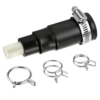 Dishwasher Drain Hose Adapter Compatible with Insinkerator Disposals,1 Set | Universal Tapered Design, Fits Multiple Hose Sizes, Durable Rubber Connector, Includes Clamps, Disposal Ready