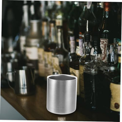 Stainless Steel Water Tumbler Cup Multi Use Smooth Beverage Holder for Home Travel Party Toothbrush and Beer Cup with Sleek Silver Finish