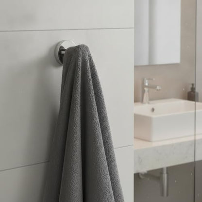 Wall Hook Stainless Steel Adhesive Mount for Bathroom Tile and Glass, Drill-Free Holder for Wet Towels and Robes (1 Piece) - size: 1.93 x 1.97 x 1.38 in