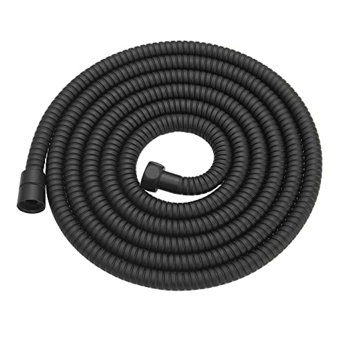 RUMOSE 118 inches Extra Long Shower Hose, Black | Shower Head Extension Hose, Attachment Flexible Handheld Shower Sprayer Hose, Stainless Steel Shower Tube - color: Black, size: 118"