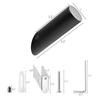 NINETREX Black Wall Hooks, Matte Black Towel Hook, Wall Mounted 4 Pack | Modern Robe Hooks, SUS 304 Stainless Steel, Heavy Duty, for Bathroom Entryway Bedroom Coat Key Mudroom Garage - color: Black-Round, size: 4 Pack