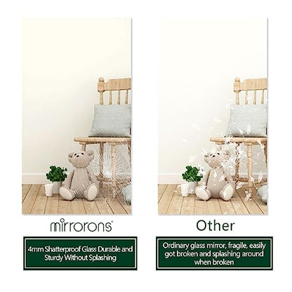 Frameless Wall Mirror 72"x36" Bathroom Vanity Mirror Shatterproof | Modern Wall Mount Mirror, Horizontal & Vertical, Rectangle Mirror for Over Sink, Living Room, Bedroom, Upgraded Packing - size: 72"L x 36"W