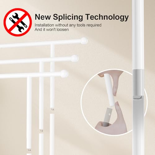 3 Tier FreeStanding Towel Rack with Wheels and Storage Basket | 42.5" H White Metal Towel Drying Rack Outdoor, Pool Towel Stand Display for bathrooms, laundry rooms and pool areas