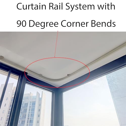 Ceiling Curtain Track Flexible Bendable, 2 Meters | PVC White Curtain Rail Set, For Curtain, Window, Shower, RV, Camper, Room Divider, Hospital, Bay Window - size: 2 Meters