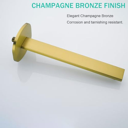 16 Inch Shower Arm with Flange,Stainless Steel Extension Extender Pipe for Fixed Rain Shower Head,Extra Long High Rise Shower Head Extension Arm,Champagne Bronze,SE-91119-16CB - color: Champagne Bronze(91119)