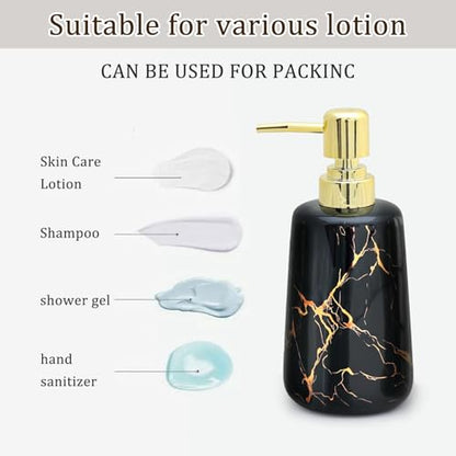 CERBIOR Bathroom Accessories Set,4 Pcs Ceramic Bathroom Accessory,Black | Includes Toothbrush Holder, Toothbrush Cup, Soap Dish for Decorative Countertop and Housewarming Gift - style: Black