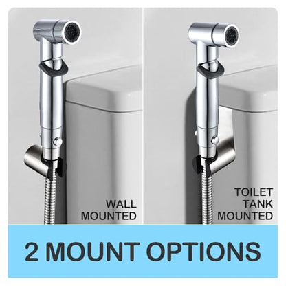 Handheld Bidet Sprayer for Toilet Kit Cleaning Assistant Jet Spray Bidet Attachment with Adjustable Water Pressure Easy Control One Button Shut-Off Water