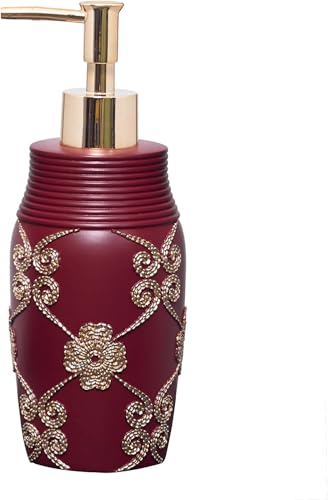 Zahari Home Elegant Rose Stylish Soap Dispenser Set - Modern Print Design for Kitchen and Bathroom - Lotion Pump, Dish Soap, Hand Sanitizer, Hand Soap - Cute and Practical - color: Elegant Rose