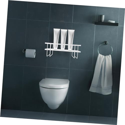 Cabilock Space Saving Single Over Toilet Storage Rack Bathroom Organizer Shelf for Cosmetics and Toiletries Stable Wall Mounted Design and Practical for Use