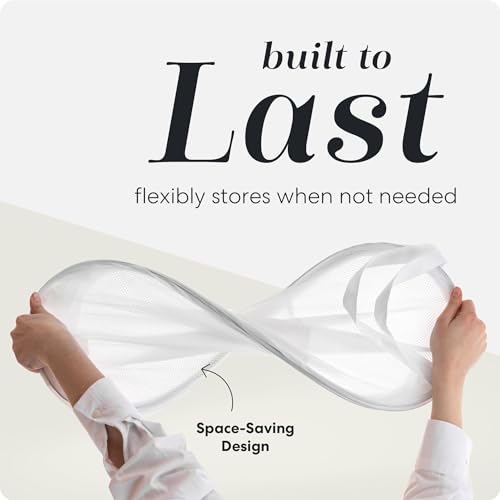 Handy Laundry Pop Up Laundry Hamper 71L Sturdy Collapsible Mesh (White) | Breathable Foldable Laundry Basket with Reinforced Handles, Side Pocket, Wide Opening for Dorm, Travel, Bedroom - color: White