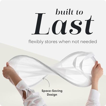 Handy Laundry Collapsible Mesh Pop Up Laundry Hamper 2-Pack, Wide Opening, Side Pocket, Space-Saving Foldable Basket for Clothes, Travel, Dorm, Kids Room, Breathable & Durable (White) - color: White, 2-PACK