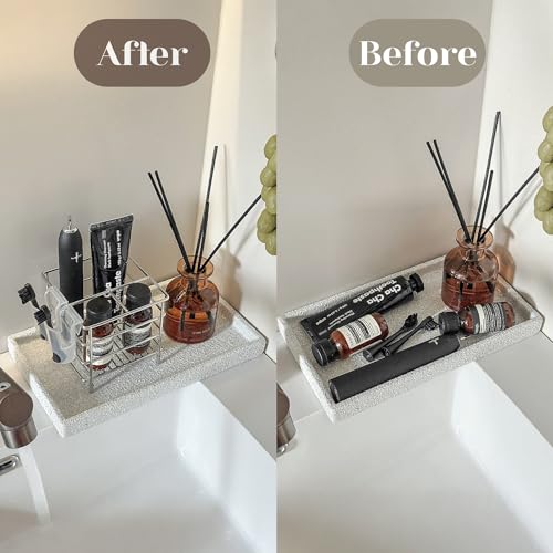 Stainless Steel Electric Toothbrush & Head & Toothpaste Holder for Bathroom | Tooth Brush and Kids Toothpaste Holder with 3 Slots, Miltipurpose Organizer for Shower, Vanity, Office Desk - Silver - size: Large