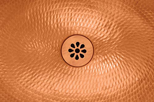 Premier Copper Products D-207PC 1.5-Inch Non-Overflow Grid Bathroom Sink Drain, Polished Coppe