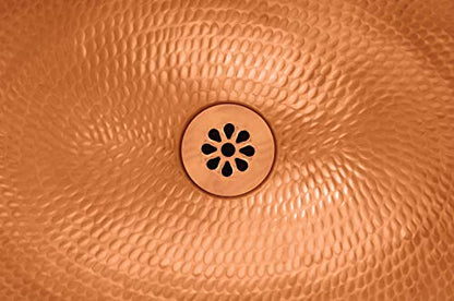 Premier Copper Products D-207PC 1.5-Inch Non-Overflow Grid Bathroom Sink Drain, Polished Coppe